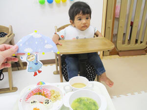 保育園時の給食の様子