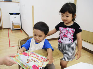 保育園の園児達の様子