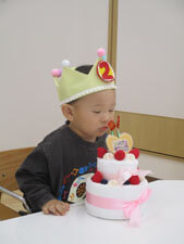 保育園での誕生日会の様子