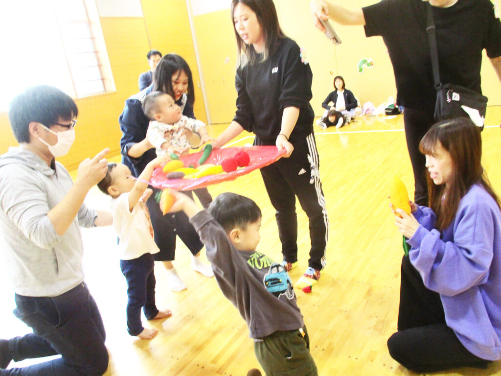 つむぎ保育龍ヶ崎園の親子運動会の様子