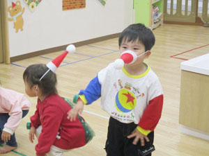 保育園でのクリスマス会の様子