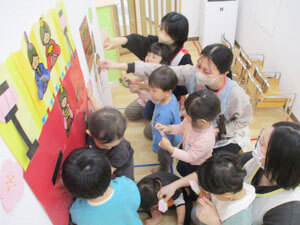 保育園のお雛様の様子