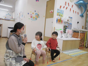 保育園でのお別れ会の様子